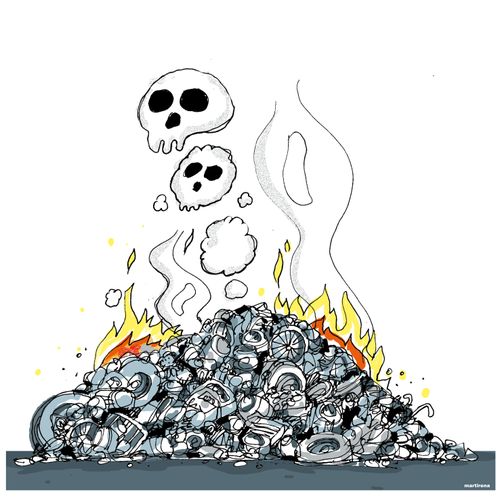 Toxic waste burning 