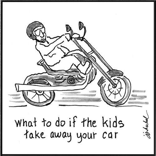 What to do if the kids take away your car.