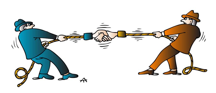 Tug of War Handshake