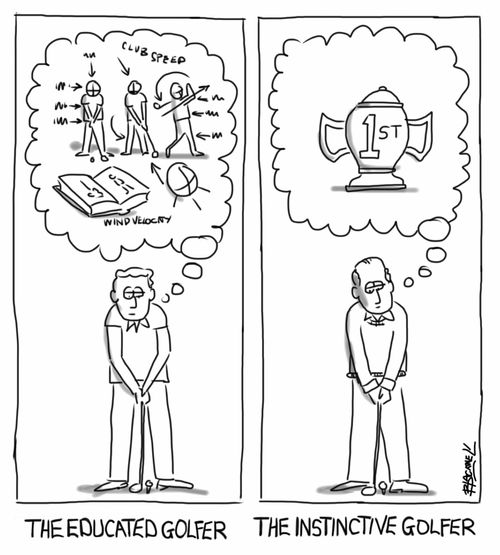 The Educated Golfer or The Instinctive Golfer