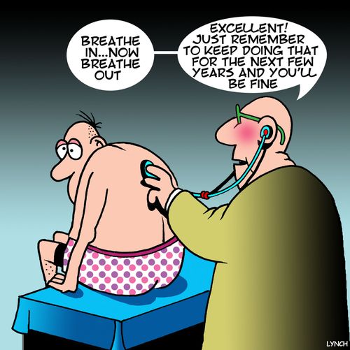 "Breathe in...now breathe out. Excellent! Just remember to keep doing that for the next few years and you'll be fine."