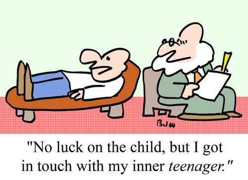 "No luck on the child, but I got in touch with my inner TEENAGER."