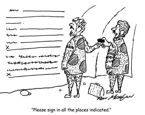 "Please sign in all the places indicated."