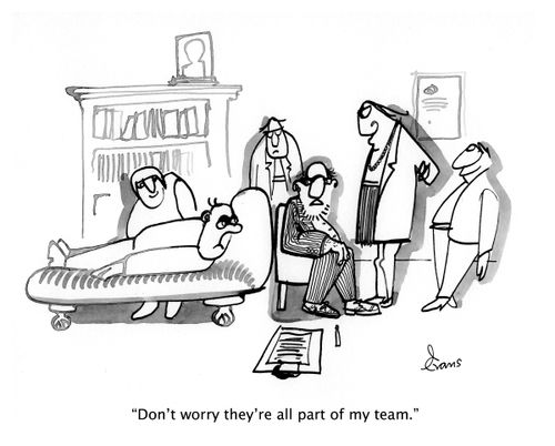 "Don't worry they're all part of my team."