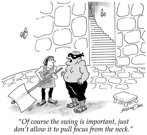 'Of course the swing is important, just don't allow it to pull focus from the neck.'