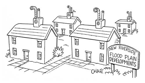 New Riverside Flood Plain Housing Development