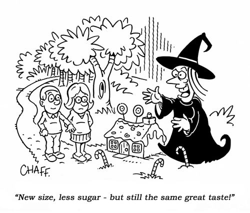 "New size, less sugar - but still the same great taste!"