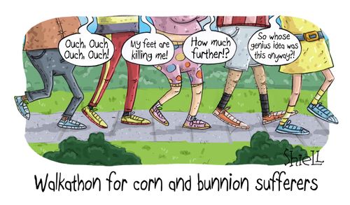 Walkathon for corn and bunion sufferers