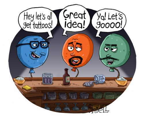 Balloon tattoos