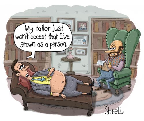 'My tailor just won't accept that I've grown as a person."