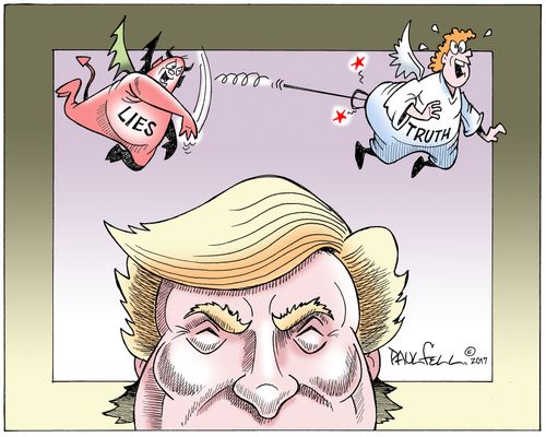 Trump's lies stab his truth in the back.