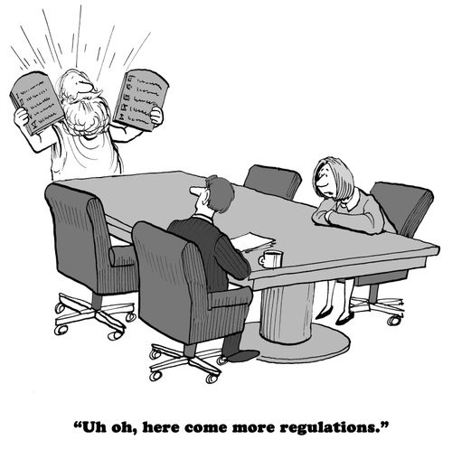 "Uh oh, here come more regulations."