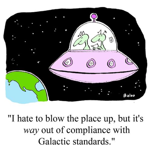 "I hate to blow the place up, but it's way out of compliance with Galactic standards."