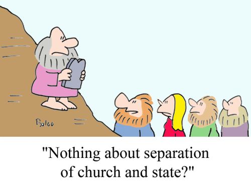 "Nothing about separation of church and state?"