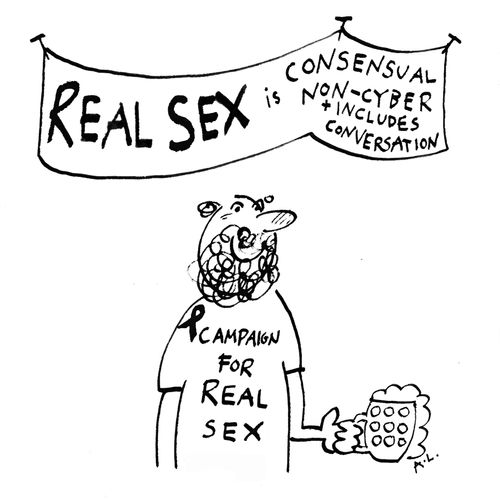 'Real Sex is consensual non-cyber + includes conversation.'