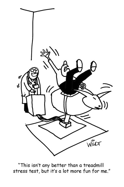 "This isn't any better than a treadmill stress test, but it's a lot more fun for me."