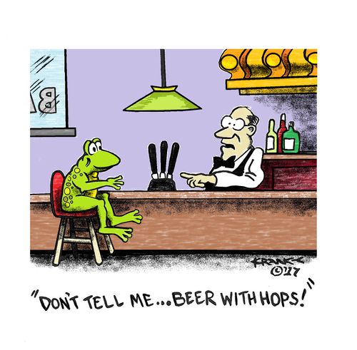 "Don't tell me... Beer with hops!"