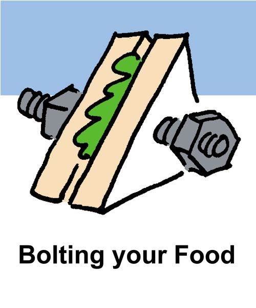Bolting your Food.