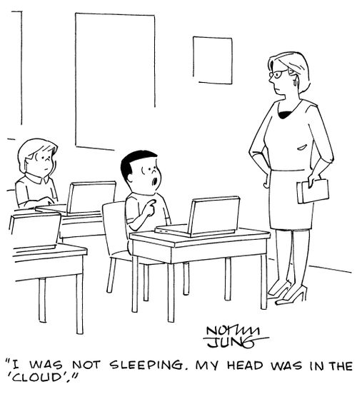"I was not sleeping. My head was in the 'cloud'."
