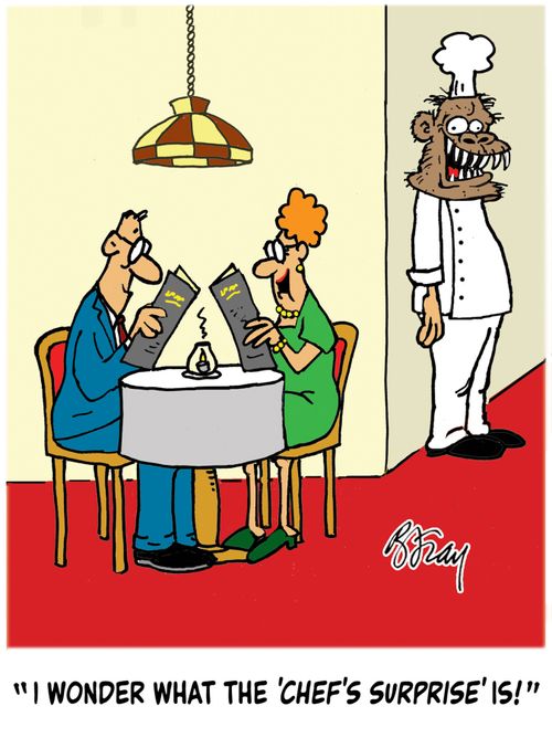 "I wonder what the 'chef's surprise' is."