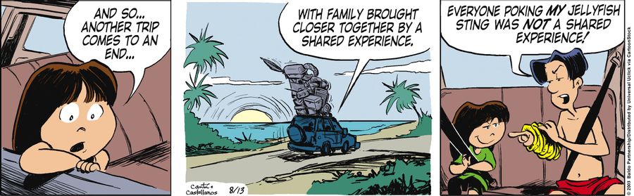 "Everyone poking MY jellyfish sting was NOT a shared experience!"