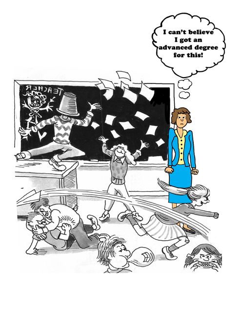 "I can't believe I got an advanced degree for this!"