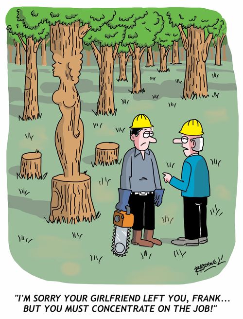 "I'm sorry your girlfriend left you, Frank...but you must concentrate on the job!"