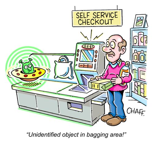 "Unidentified object in bagging area!"