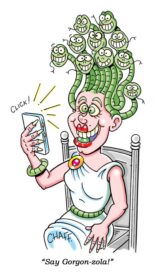 "Say Gorgon-zola!"