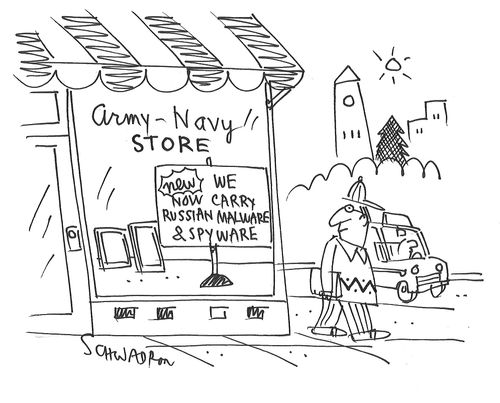 Army-Navy Store: We now carry Russian malware and spyware.