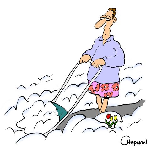 Shoveling Snow in Spring