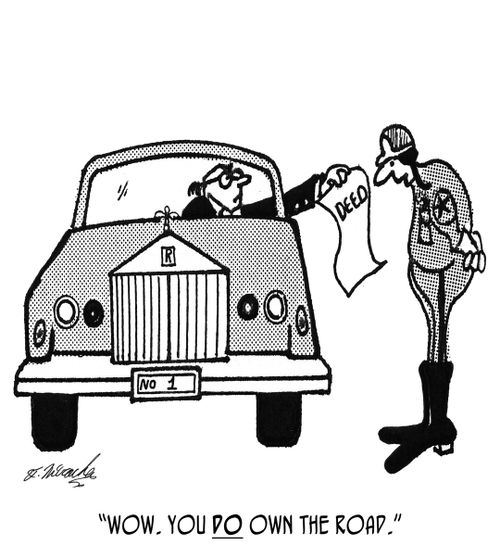 "Wow. You DO own the road."