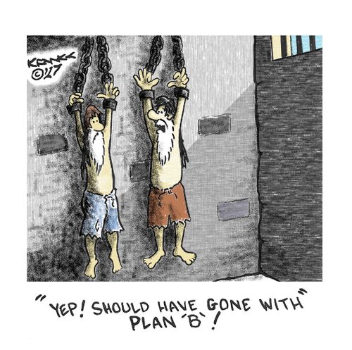 "Yep! Should have gone with plan 'B'!"