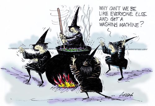 "Why can't we be like everyone else and get a washing machine?"