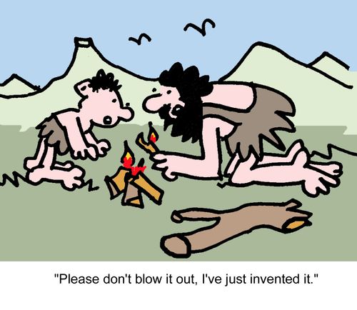 "Please don't blow it out, I've just invented it."