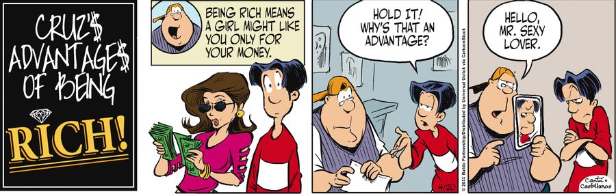"Being rich means a girl might like you only for your money."