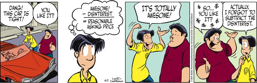 "Actually, I forgot to subtract the disinterest."