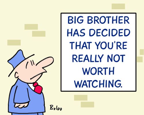 Big Brother has decided that you're really not worth watching."
