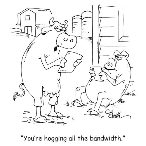"You're hogging all the bandwidth."
