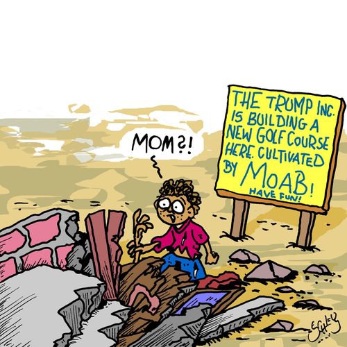 The Trump Inc. is building a new golf course here cultivated by MOAB! Have fun!