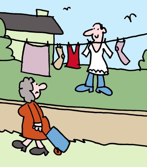 Washing hanging on the line
