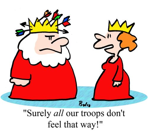 "Surely all our troops don't feel that way!"