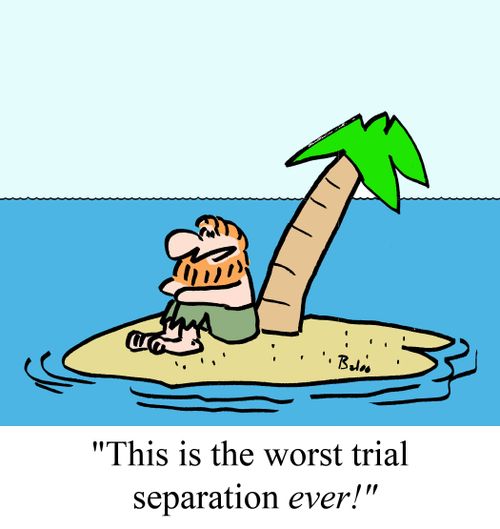 "This is the worst trial separation EVER!"