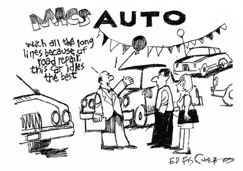"With all of the long lines because of road repair, this car idles the best.