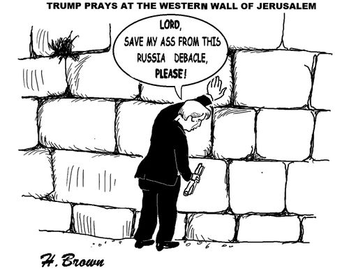 "Lord, save my ass from this Russia debacle, please!"