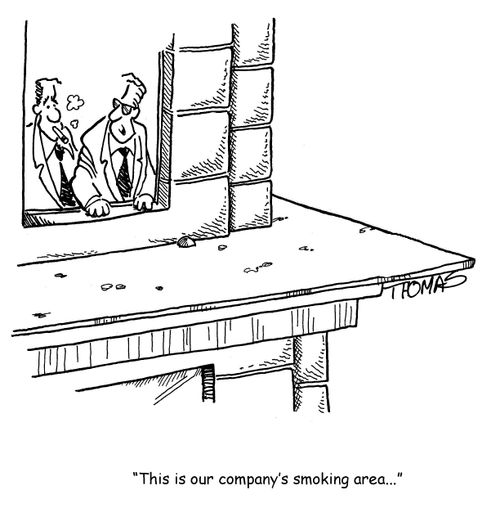"This is our company's smoking area..."