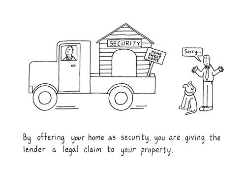 "By offering your home as security, you are giving the lender a legal claim to your property."