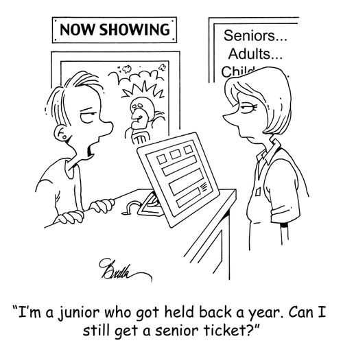 "I'm a junior who got held back a year. Can I still get a senior ticket?"