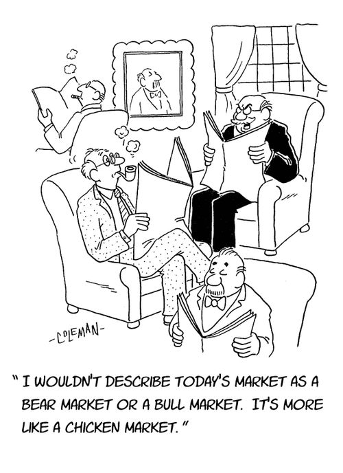 "I wouldn't describe today's market as a bear market or a bull market. It's more like a chicken market."