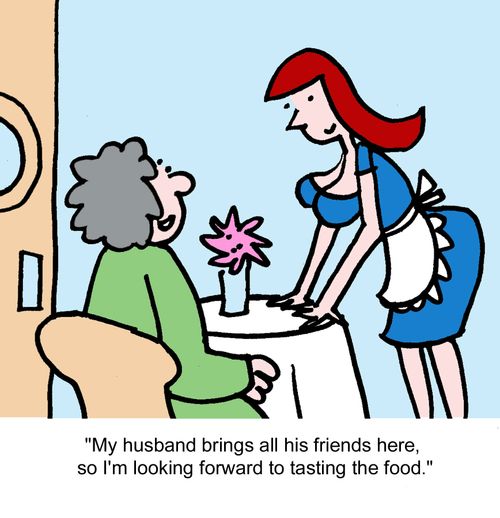 "My husband brings all his friends here, so I'm looking forward to tasting the food."